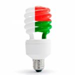 Flag Of Madagascar On Bulb Stock Photo