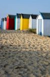 Southwold, Suffolk/uk - May 31 : Colourful Beach Huts At Southwo Stock Photo