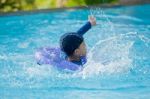 Swimming Kid Stock Photo