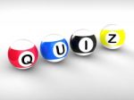 Quiz Word Showing Test Or Quizzing Stock Photo