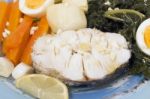 Hake Fish With Vegetables Stock Photo