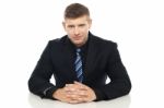 Smart Young Business Executive At His Work Desk Stock Photo