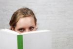 Woman Reading Book Stock Photo