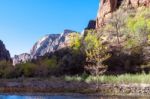 Sun And Shadow In Zion Stock Photo