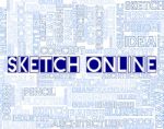 Sketch Online Means Design Website And Creativity Stock Photo