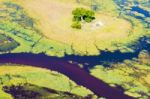 Okavango Delta Aerial View Stock Photo