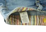 Clothing Label With Laundry Care On Jeans Stock Photo