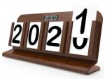 Twenty Twenty One Shows 2021 New Year 3d Rendering Stock Photo