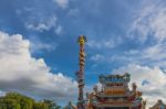 Dargon Statue On Shrine Roof ,dragon Statue On China Temple Roof As Asian Art Stock Photo