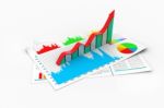 Business Report And Growth Graph Stock Photo