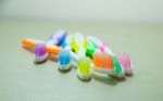 Set Of Tooth Brush Stock Photo