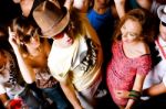 Friends Dancing In Night Club Stock Photo