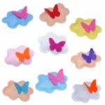 Clouds With Butterfly Stock Photo