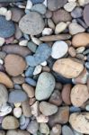 
Area Paved With Stones Of Many Colors. Walking Foot Comfort Sof Stock Photo