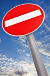 Do Not Enter Traffic Sign Stock Photo