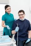 I Am Ready For The Dental Procedure Stock Photo