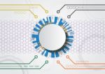 White Abstract Futuristic Technology  Illustration Backgro Stock Photo