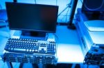 Storage Servers In Data Room Domestic Room Stock Photo