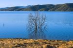 Lake Wivenhoe In Queensland During The Day Stock Photo