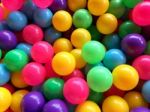 Dry Children's Pool With Colorful Balls Stock Photo