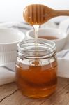 Honey Dipper Delicious Sweet Healthy Still Life Closeup Stock Photo