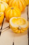 Fresh Yellow Pumpkin Stock Photo