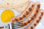 Traditional German Wurstel Sausages Stock Photo