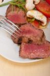 Beef Filet Mignon Grilled With Vegetables Stock Photo