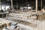 Ceramic Molds Factory Stock Photo