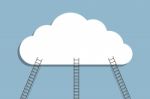 Ladder To Cloud Stock Photo