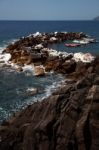 Sea View And Cliffs In Riomaggiore E Stock Photo