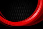 Abstract Red Curved Concepts Stock Photo