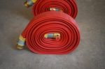 Red Hose Fire Stock Photo