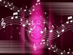 Purple Music Background Means Melody And Tune
 Stock Photo