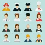 Profession People Icons Stock Photo