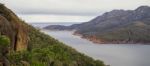 Wineglass Bay Beach Located In Freycinet National Park, Tasmania Stock Photo