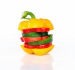 Sliced Bell Pepper Stock Photo