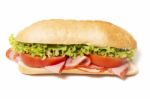 Sandwich With Paio Sausage Stock Photo