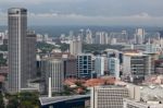 View Of The Skyline In Singapore Stock Photo