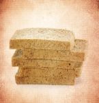 Bread With Old Paper Stock Photo