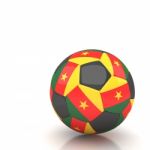 Cameroon Soccer Ball Isolated White Background Stock Photo