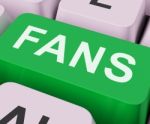 Fans Key Shows Follower Or Internet Fan Stock Photo