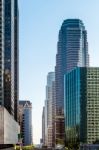 Los Angeles, California/usa - July 28 : Skyscrapers In The Finan Stock Photo