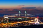 Cityscape Of Incheon Bridge In Korea Stock Photo