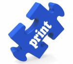 Print Key Shows Printing Copying Or Printout Stock Photo