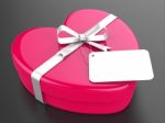 Gift Tag Means Valentines Day And Card Stock Photo