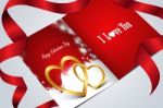 Red Love Heart, Valentines Day Concept Stock Photo