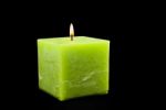 Green Candle Stock Photo