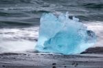 View Of Jokulsarlon Beach Stock Photo