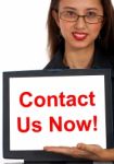 Contact Us Now Computer Message Stock Photo